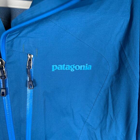 Patagonia Women’s Stretch Rainshadow Jacket Blue M H2No Waterproof Hooded - Picture 4 of 8